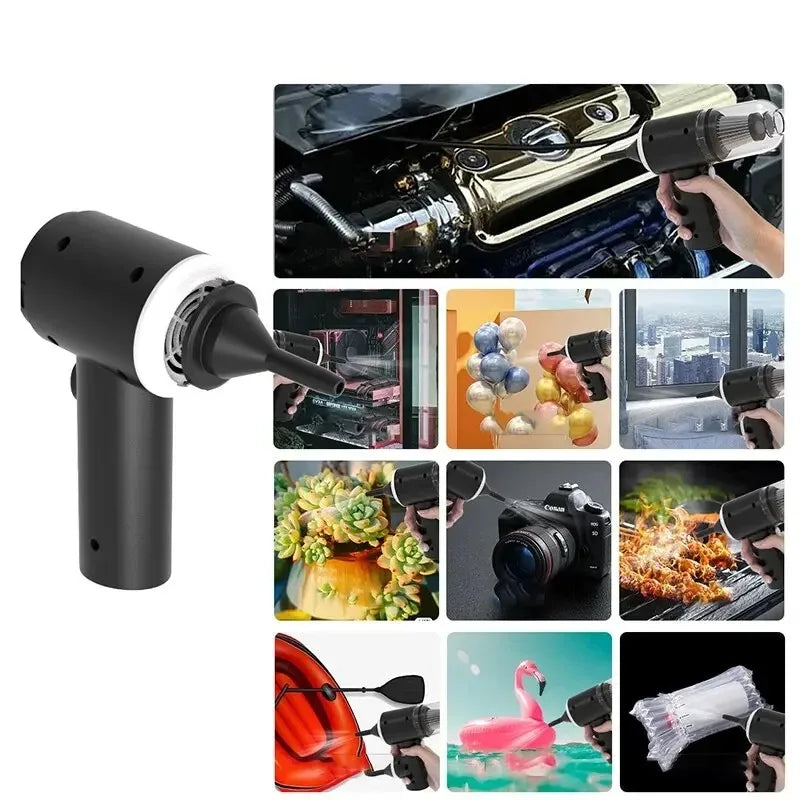 Mini Aspirateur Voiture Sans Fil 9000Pa - Portable & Puissant pour Maison & Auto