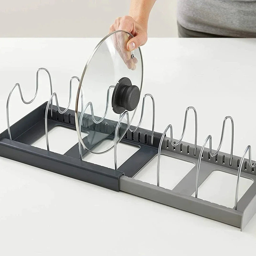 Range Casseroles Extensible 7 Compartiments | Organisateur de Cuisine Gain de Place