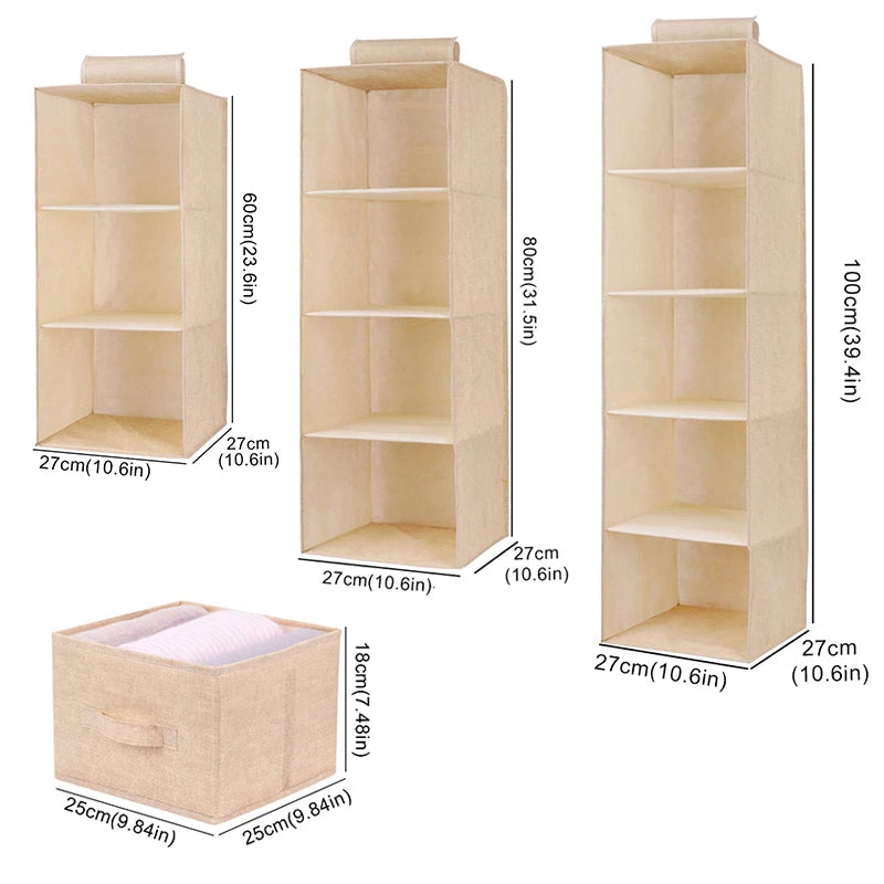 Organiseur de Placard Suspendu Pliable – Rangement Dressing Gain de Place