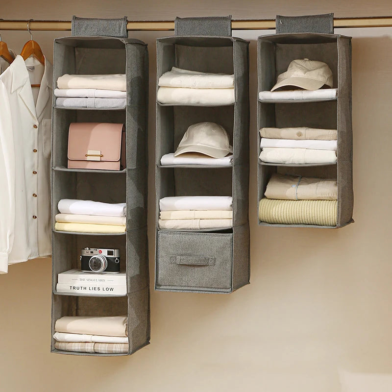 Organiseur de Placard Suspendu Pliable – Rangement Dressing Gain de Place