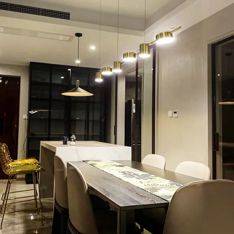 Suspension LED Barres Lumineuses Modernes - Chandelier Linéaire pour Salle à Manger