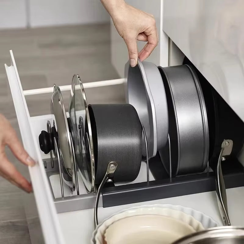 Rangement extensible pour casseroles – Optimise ton placard de cuisine instantanément