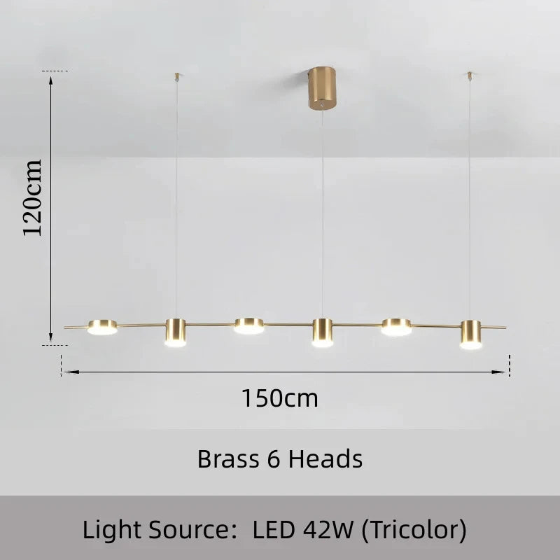 Suspension LED Barres Lumineuses Modernes - Chandelier Linéaire pour Salle à Manger
