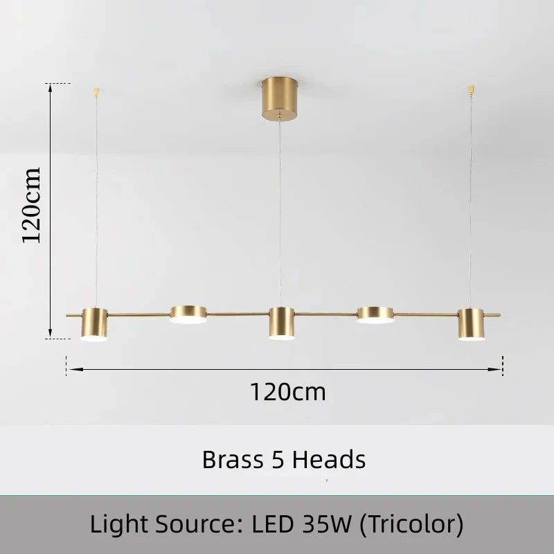 Suspension LED Barres Lumineuses Modernes - Chandelier Linéaire pour Salle à Manger