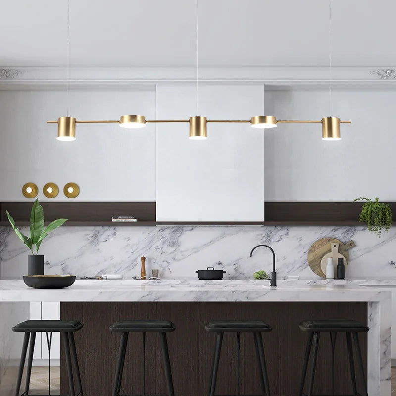 Suspension LED Barres Lumineuses Modernes - Chandelier Linéaire pour Salle à Manger