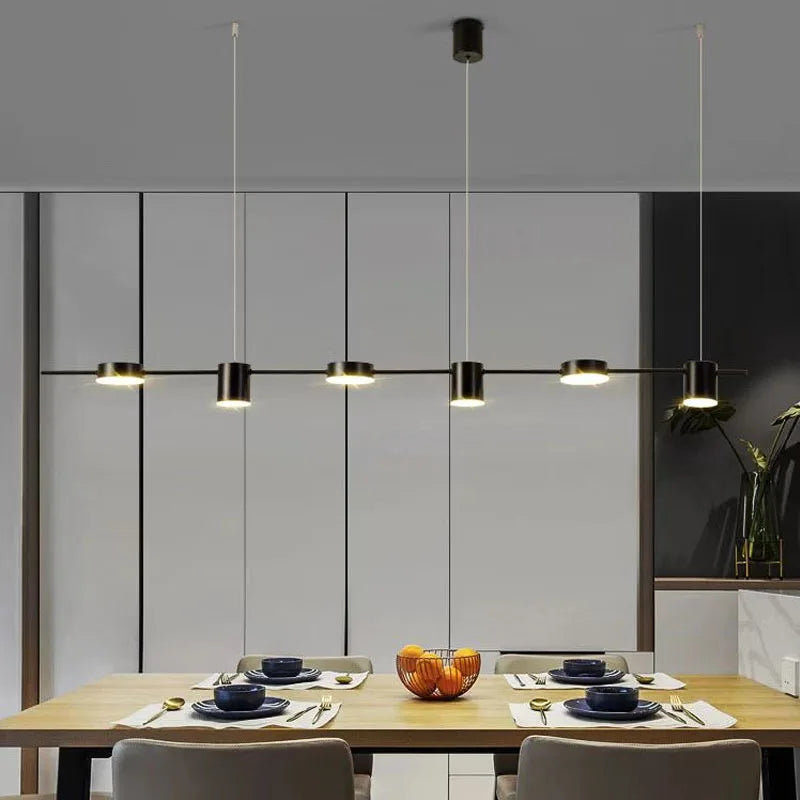 Suspension LED Barres Lumineuses Modernes - Chandelier Linéaire pour Salle à Manger