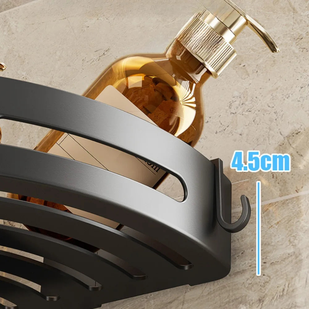 Étagère de Douche d'Angle Sans Perçage – Lot de 3 Organisateurs Muraux
