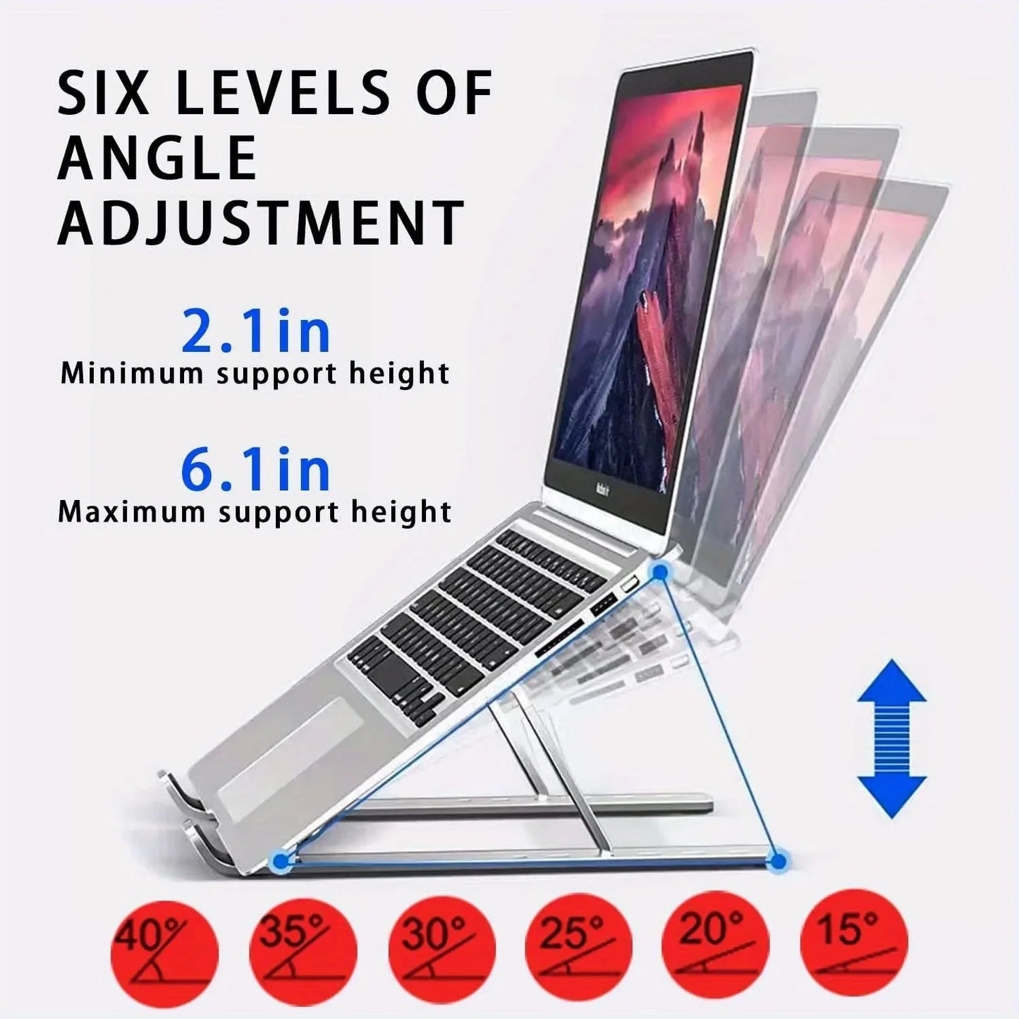 Support Ordinateur Portable Pliable en Aluminium | Réglable & Ergonomique