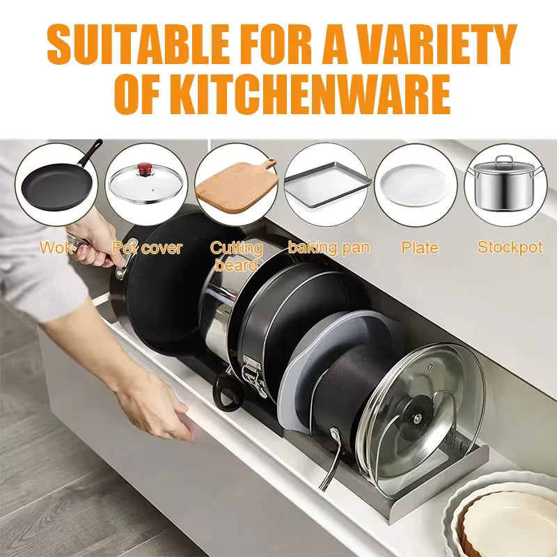 Rangement extensible pour casseroles – Optimise ton placard de cuisine instantanément