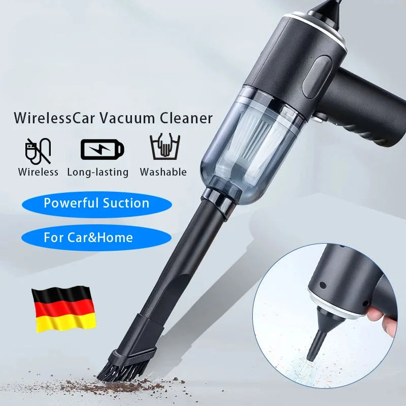 Mini Aspirateur Voiture Sans Fil 9000Pa - Portable & Puissant pour Maison & Auto