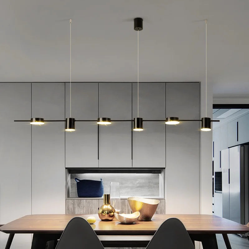 Suspension LED Barres Lumineuses Modernes - Chandelier Linéaire pour Salle à Manger