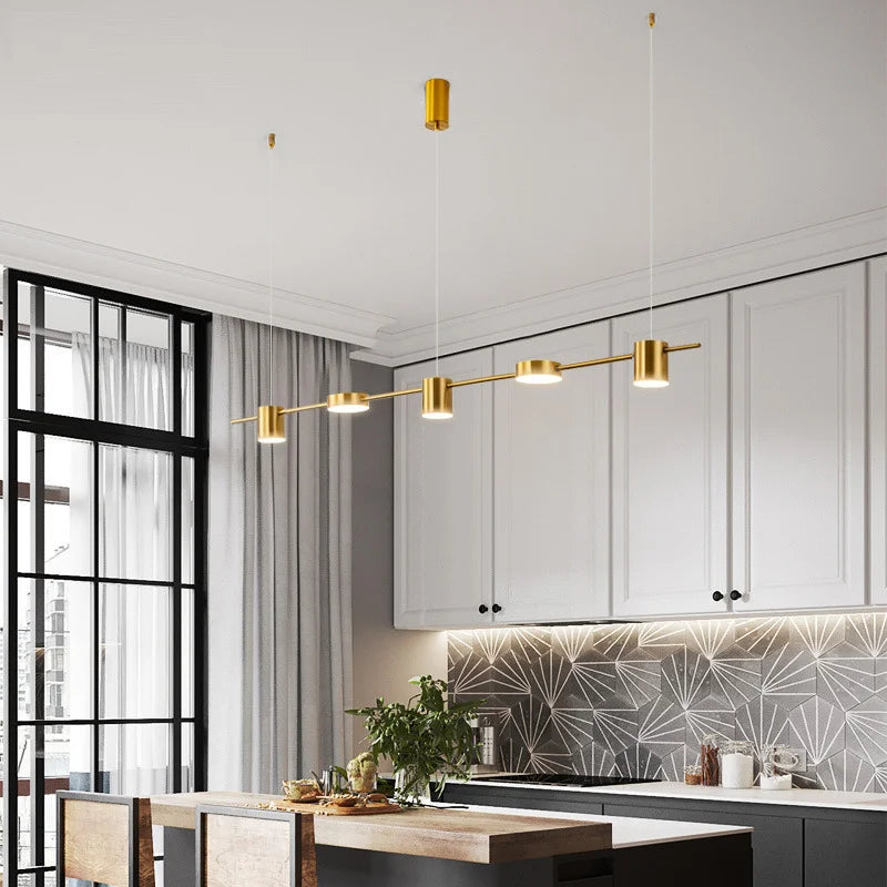 Suspension LED Barres Lumineuses Modernes - Chandelier Linéaire pour Salle à Manger